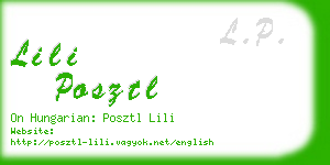 lili posztl business card